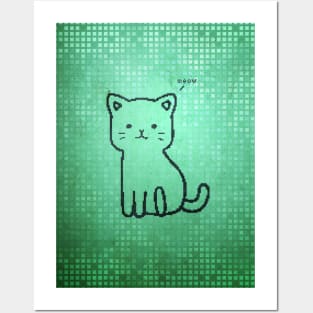 Pixel Cat Posters and Art